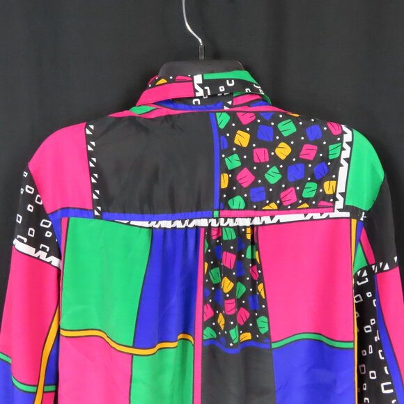 Vintage SK & Company Muti-colored Button Down Dress Shirt Sz. 10 - Picture 7 of 10